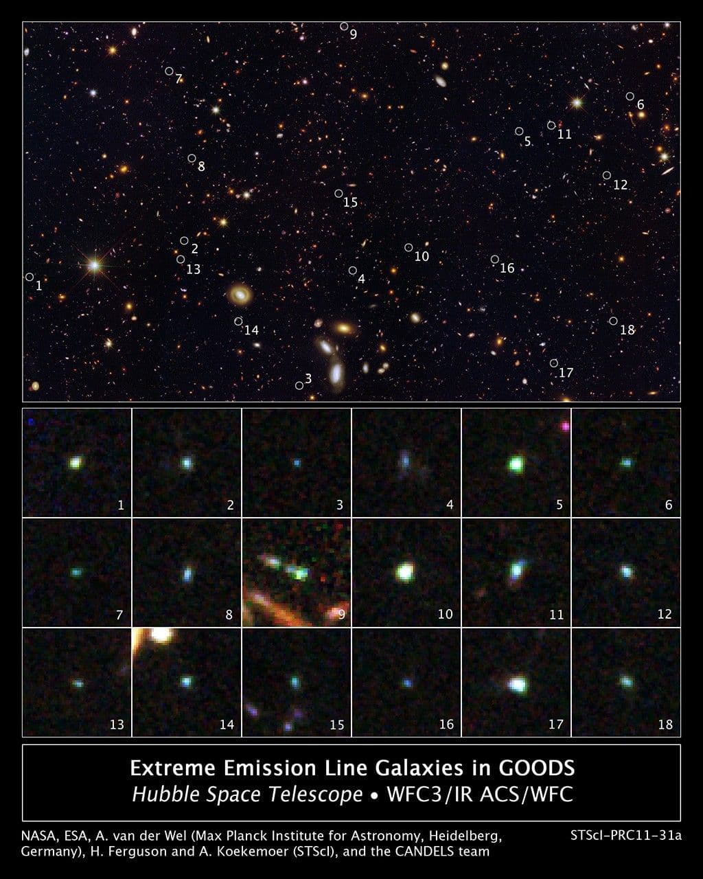 Hubble Uncovers Tiny Galaxies Bursting with Star Birth in Early Universe