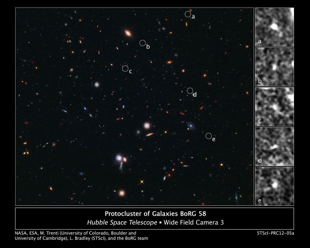 Hubble Pinpoints Farthest Protocluster of Galaxies Ever Seen
