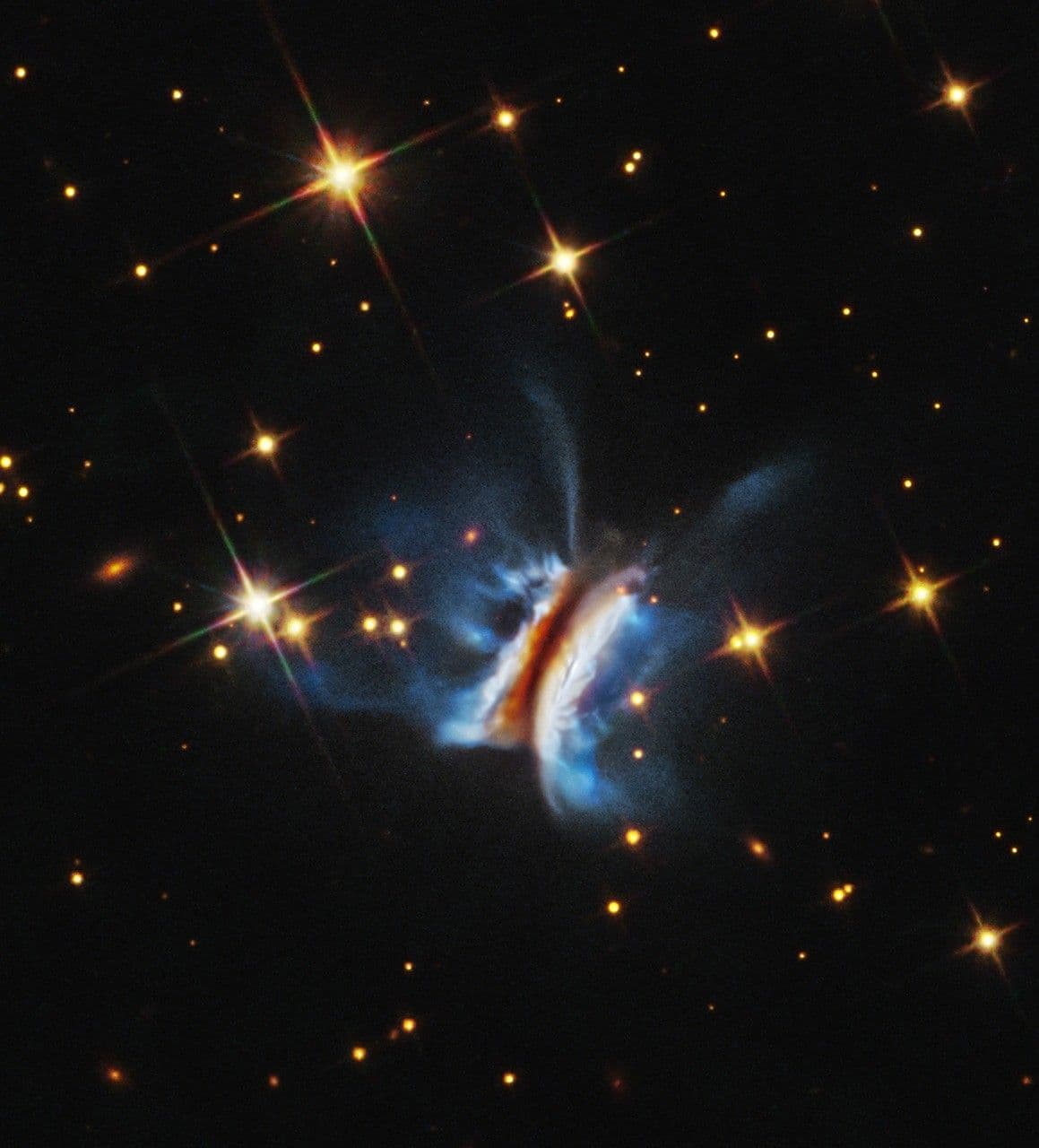 NASA’s Hubble Reveals Largest Found Chaotic Birthplace of Planets