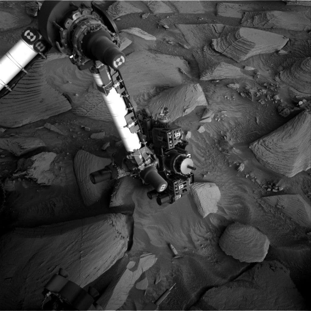 Sols 4488-4490: Progress Through the Ankle-Breaking Terrain (West of Texoli Butte, Climbing Southward)