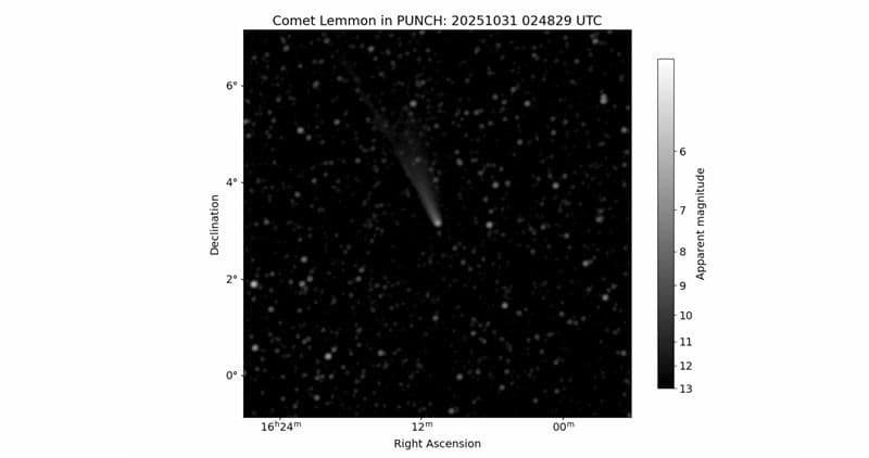 NASA’s PUNCH Spies Comet Lemmon