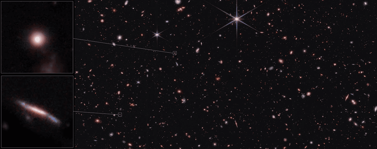 Webb Shows Many Early Galaxies Looked Like Pool Noodles, Surfboards
