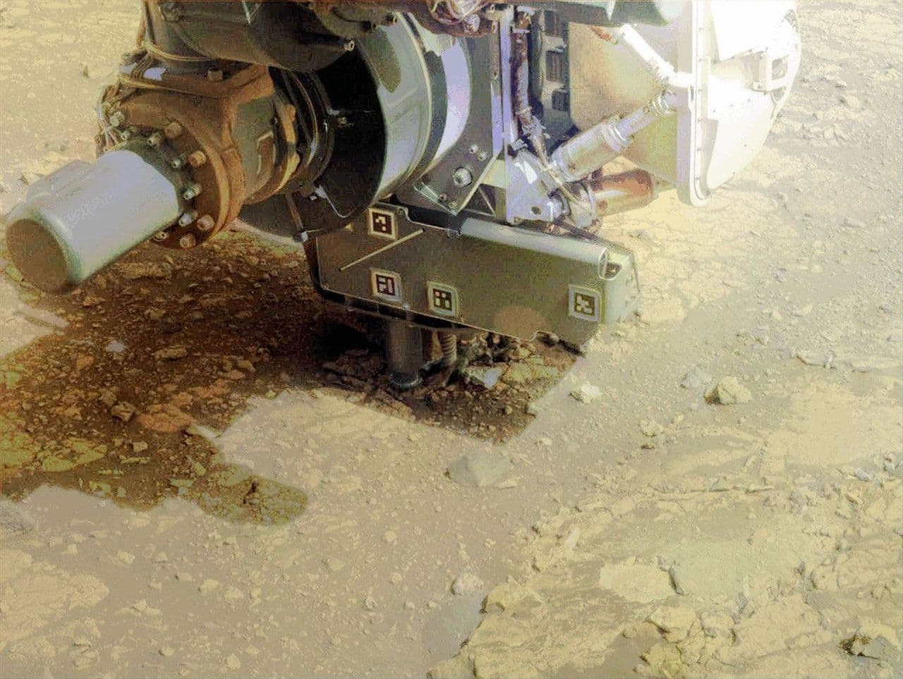 Perseverance Drills a Rock on Jezero Crater Rim