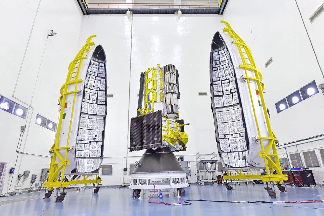NISAR Encapsulated in Payload Fairing at ISRO Launch Site
