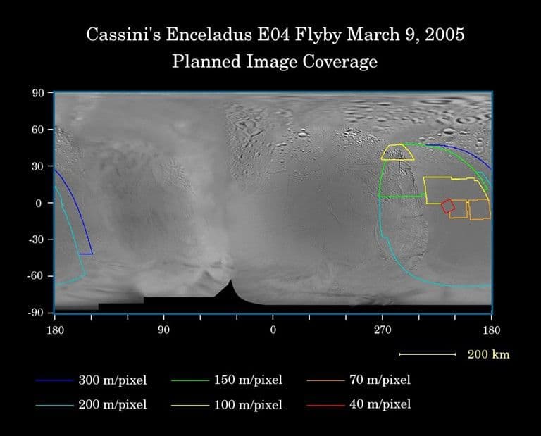 Enceladus-1 Flyby