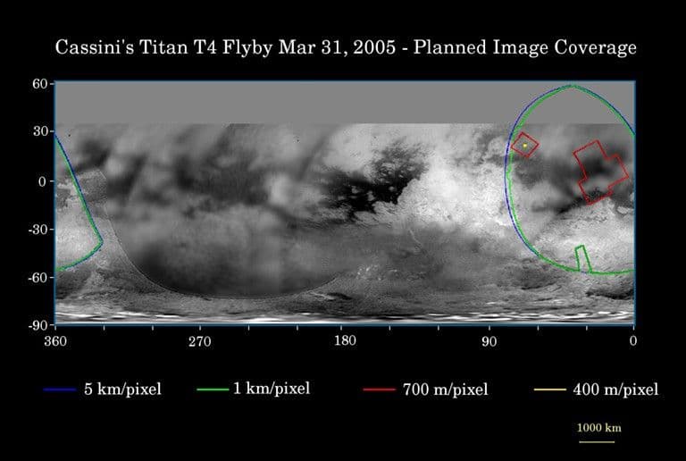 Titan Flyby 4 (T-4): Mar. 31, 2005