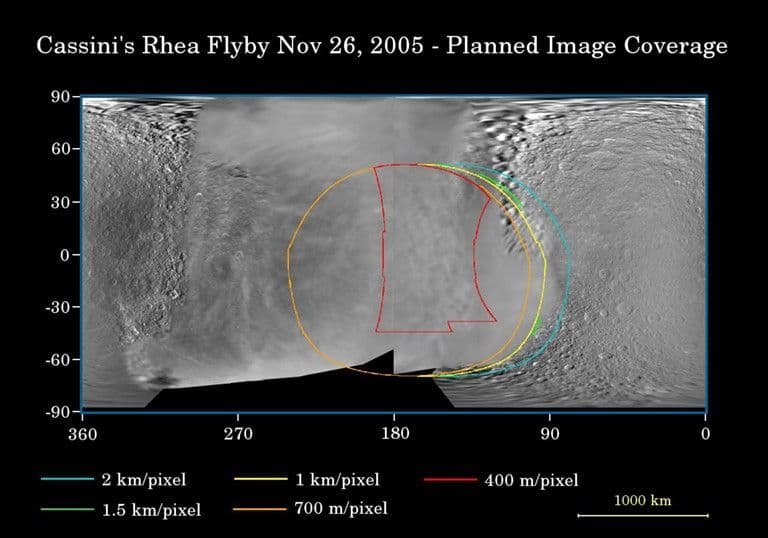 Rhea Flyby – Nov. 26, 2005