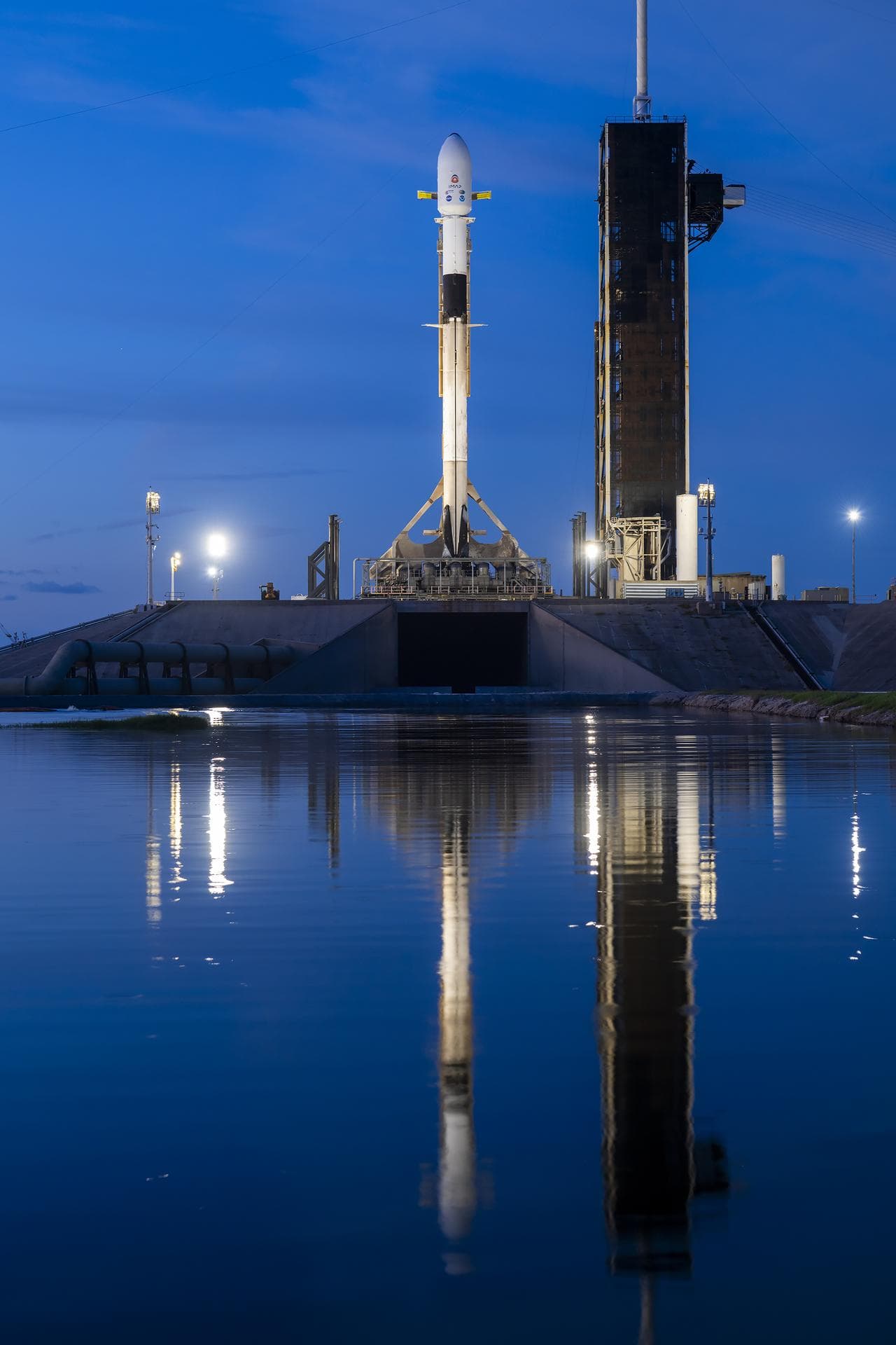 NASA Heliosphere Mapping Mission Rocket Vertical at the Pad