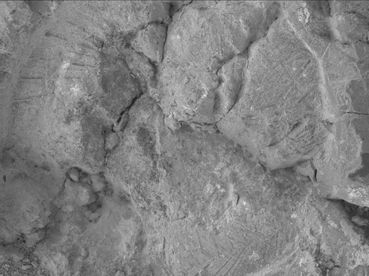 Foto de Marte da câmera SHERLOC_WATSON