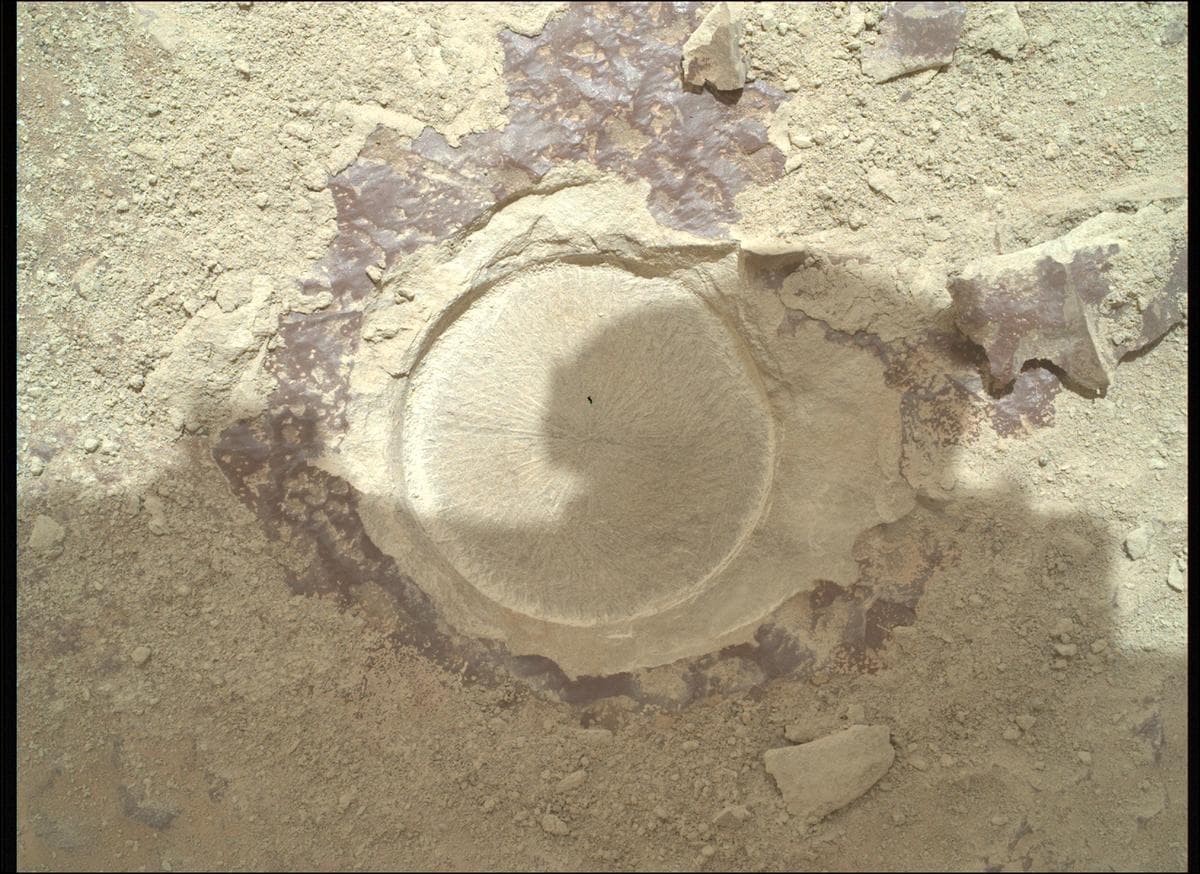 Foto de Marte da câmera SHERLOC_WATSON