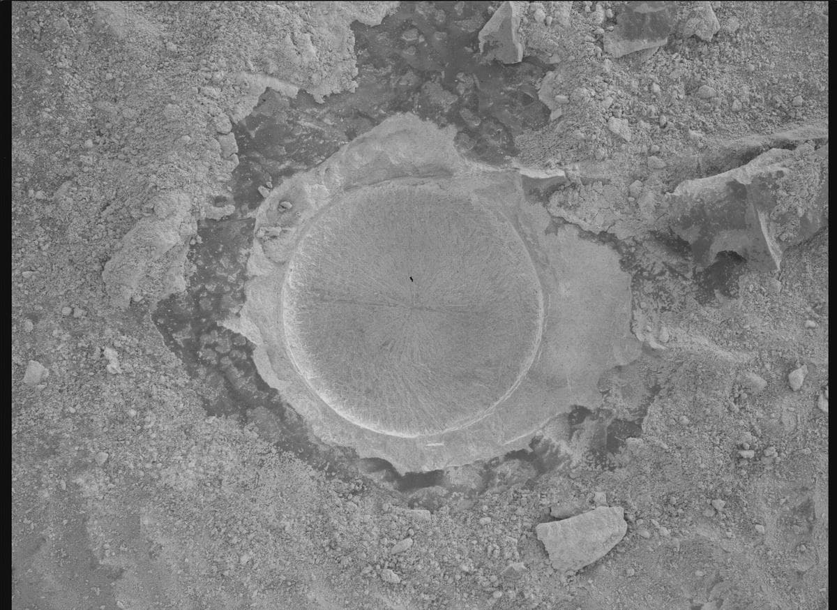 Foto de Marte da câmera SHERLOC_WATSON