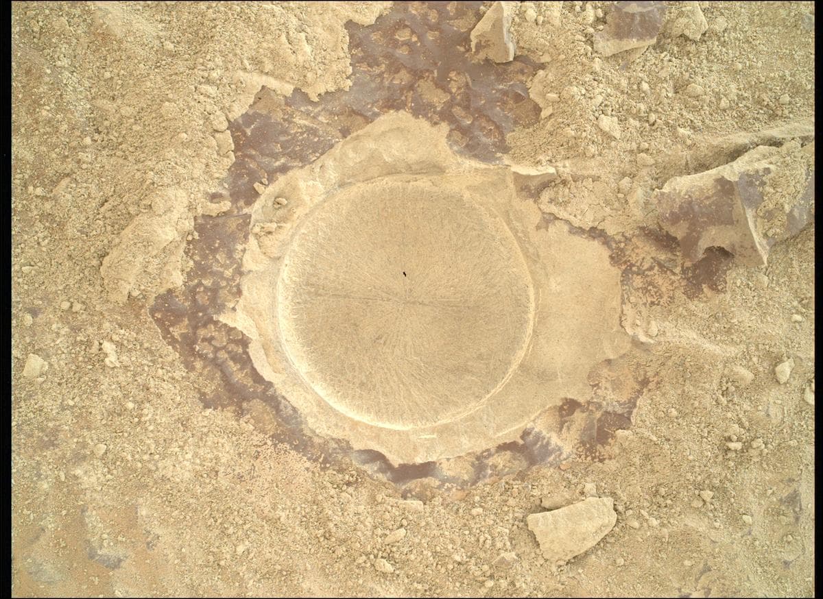 Foto de Marte da câmera SHERLOC_WATSON