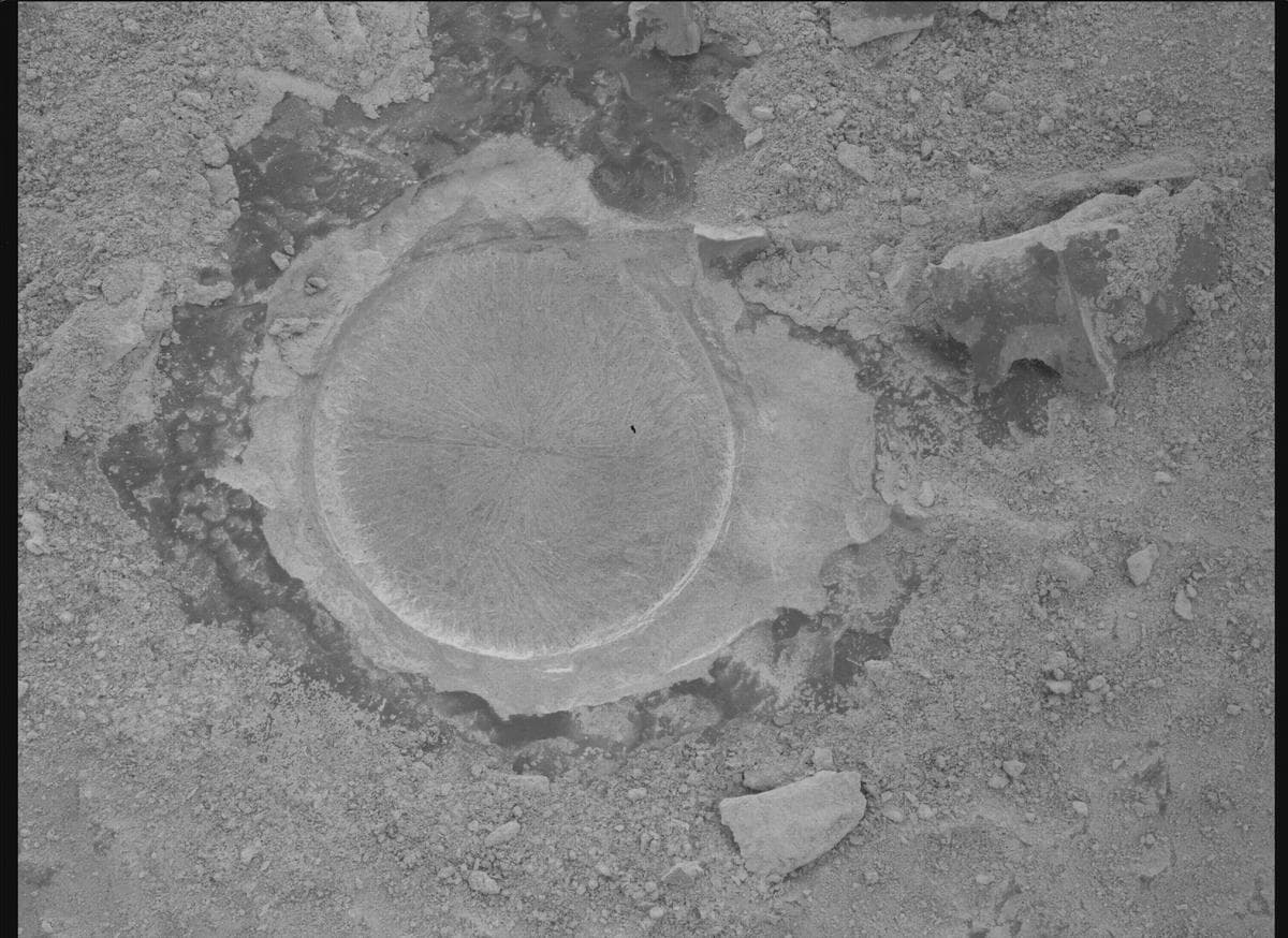 Foto de Marte da câmera SHERLOC_WATSON