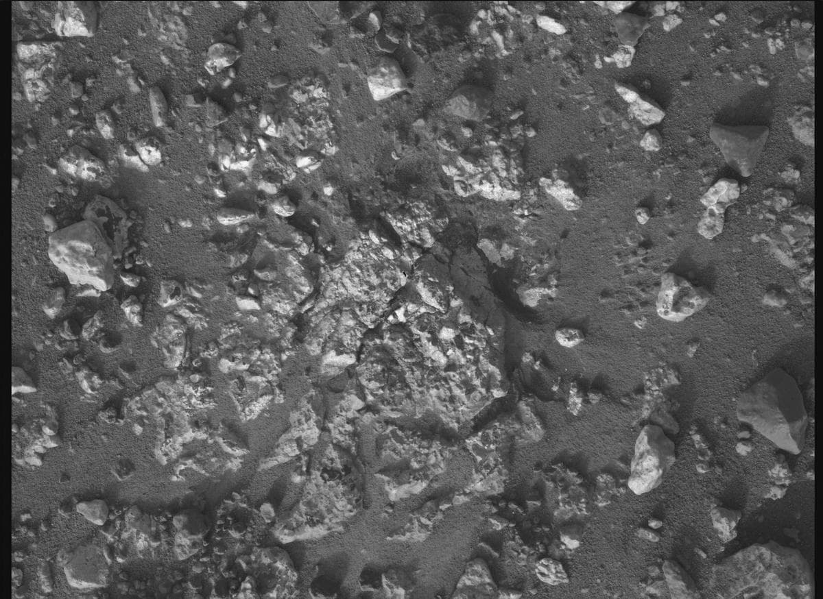 Foto de Marte da câmera SHERLOC_WATSON