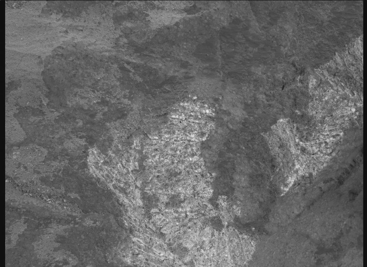 Foto de Marte da câmera SHERLOC_WATSON