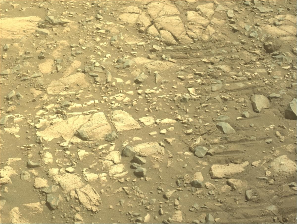 Mars image captured by FRONT_HAZCAM_LEFT_A on Perseverance