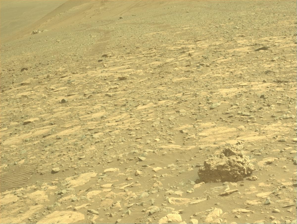 Mars image captured by FRONT_HAZCAM_LEFT_A on Perseverance