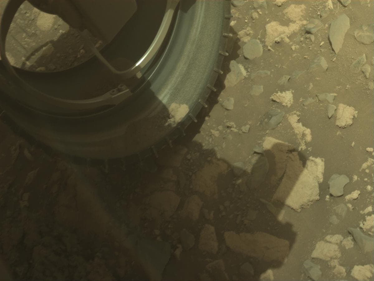 Mars image captured by FRONT_HAZCAM_LEFT_A on Perseverance