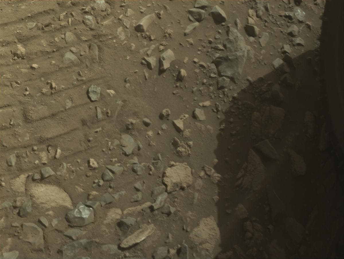 Mars image captured by FRONT_HAZCAM_LEFT_A on Perseverance