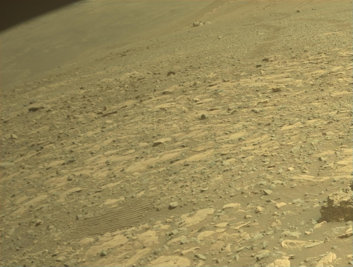 Mars image captured by FRONT_HAZCAM_RIGHT_A on Perseverance