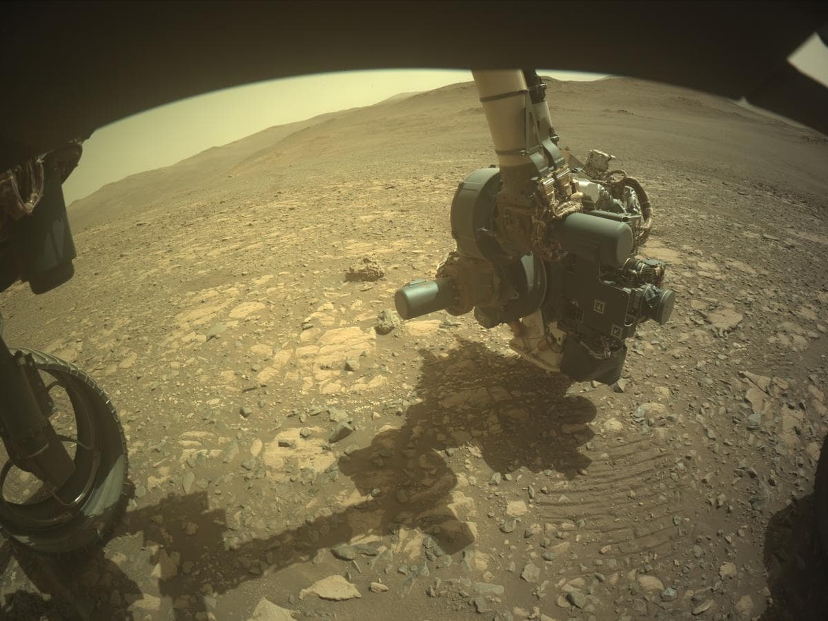 Mars image captured by FRONT_HAZCAM_LEFT_A on Perseverance