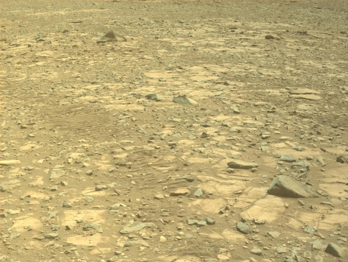 Mars image captured by FRONT_HAZCAM_LEFT_A on Perseverance