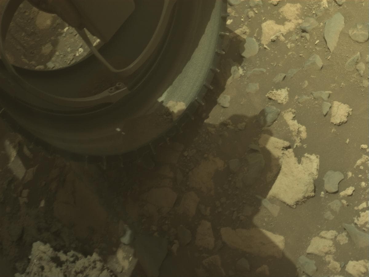 Mars image captured by FRONT_HAZCAM_LEFT_A on Perseverance