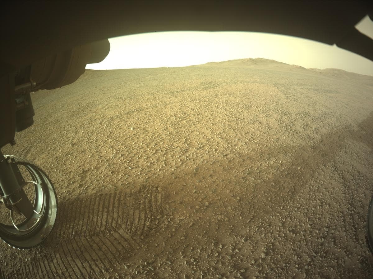 Mars image captured by FRONT_HAZCAM_LEFT_A on Perseverance