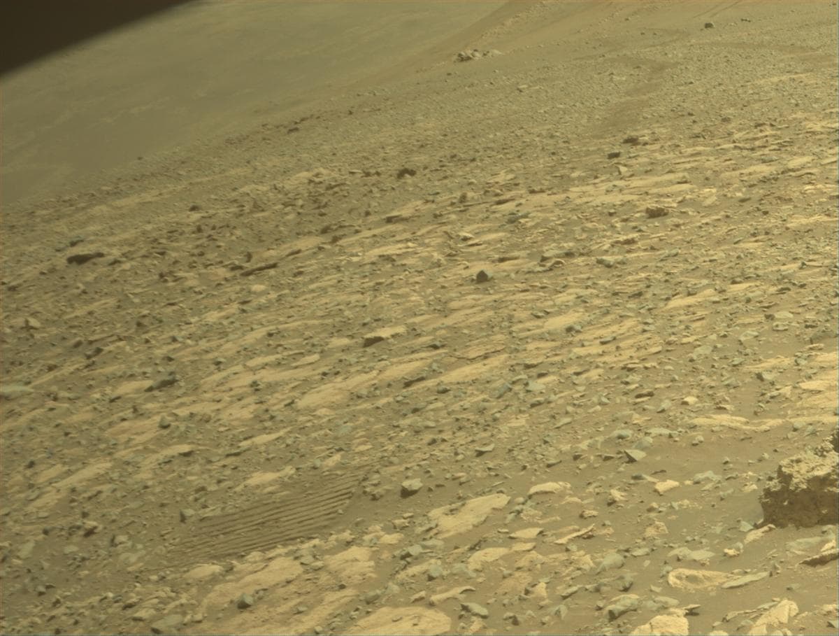 Mars image captured by FRONT_HAZCAM_RIGHT_A on Perseverance