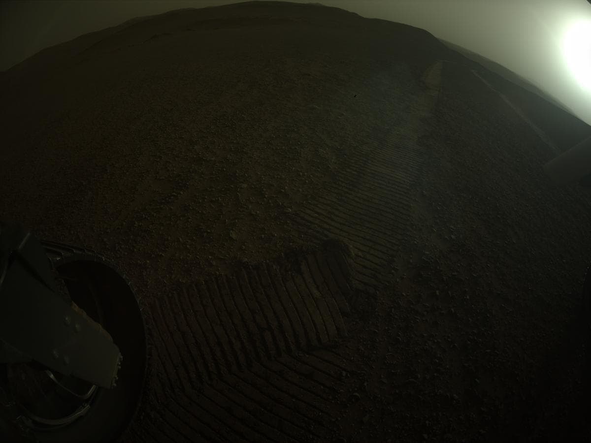 Mars image captured by REAR_HAZCAM_LEFT on Perseverance