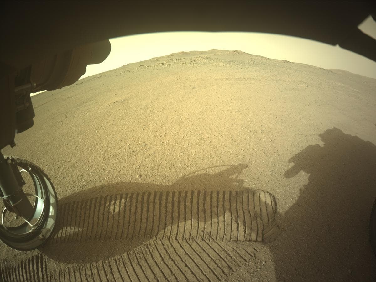 Mars image captured by FRONT_HAZCAM_LEFT_A on Perseverance