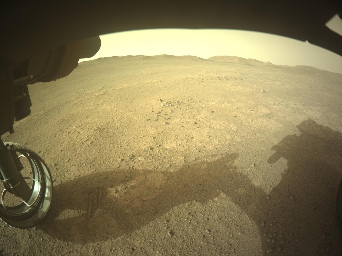 Mars image captured by FRONT_HAZCAM_LEFT_A on Perseverance
