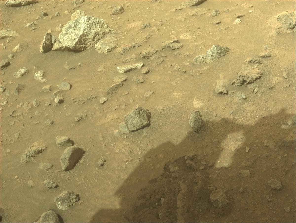 Mars image captured by FRONT_HAZCAM_LEFT_A on Perseverance