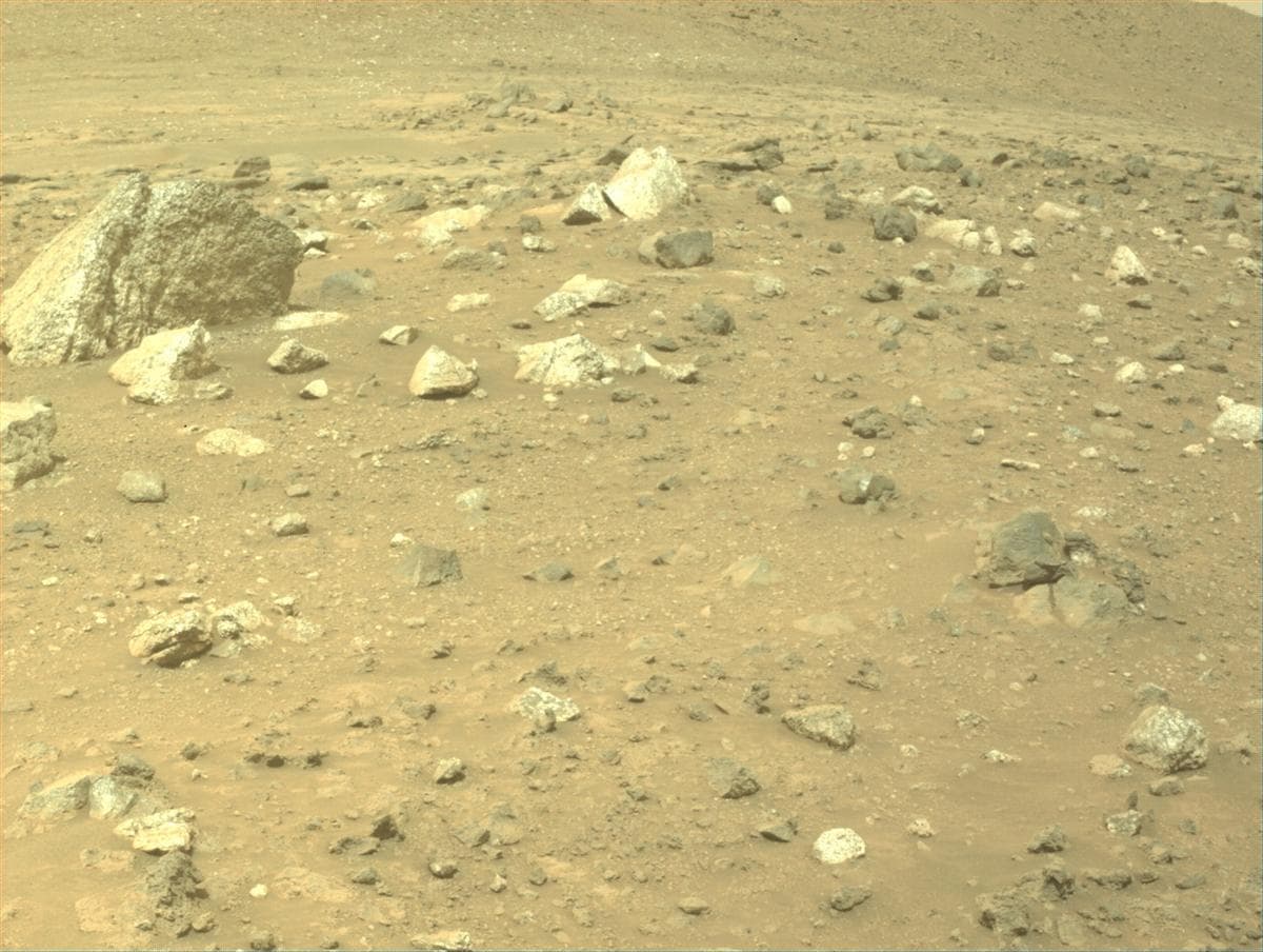 Mars image captured by FRONT_HAZCAM_LEFT_A on Perseverance