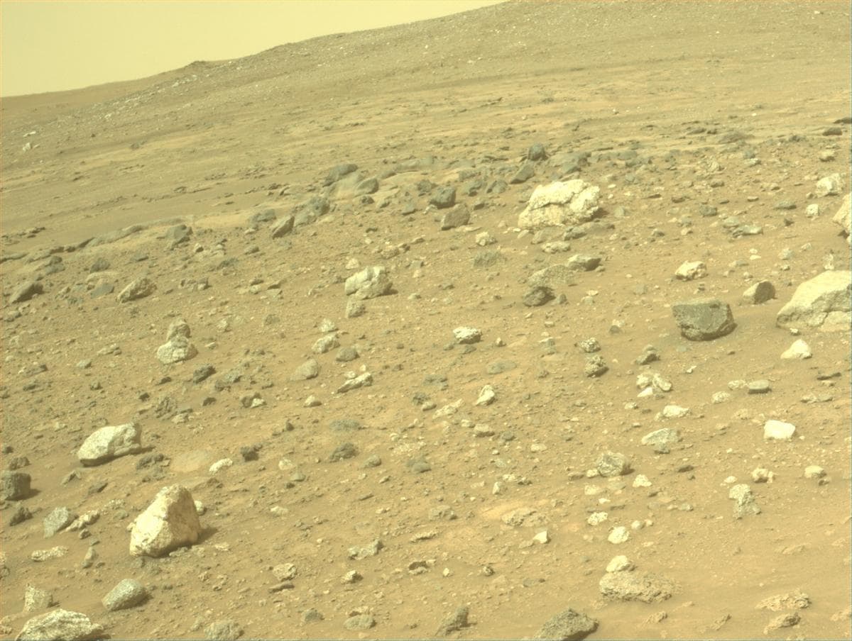 Mars image captured by FRONT_HAZCAM_LEFT_A on Perseverance