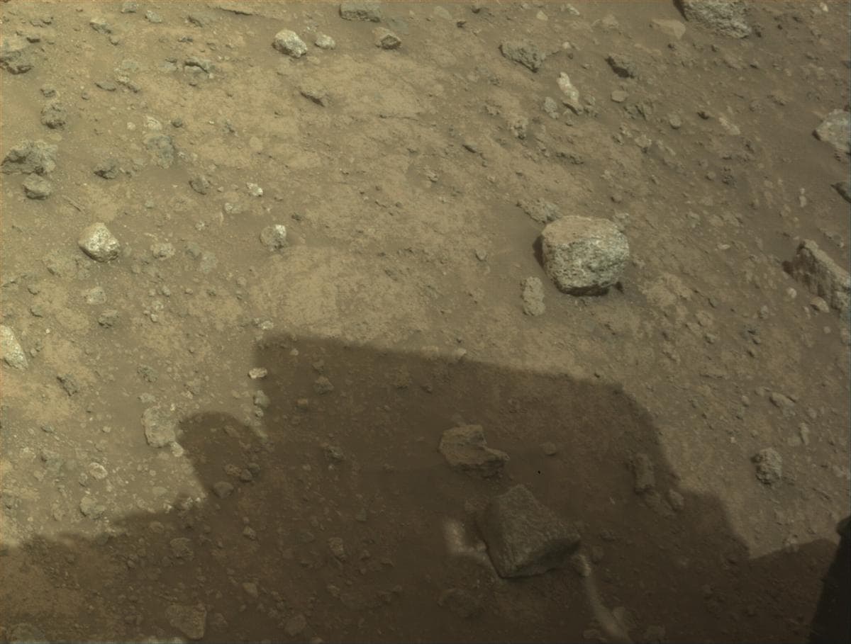 Mars image captured by FRONT_HAZCAM_LEFT_A on Perseverance