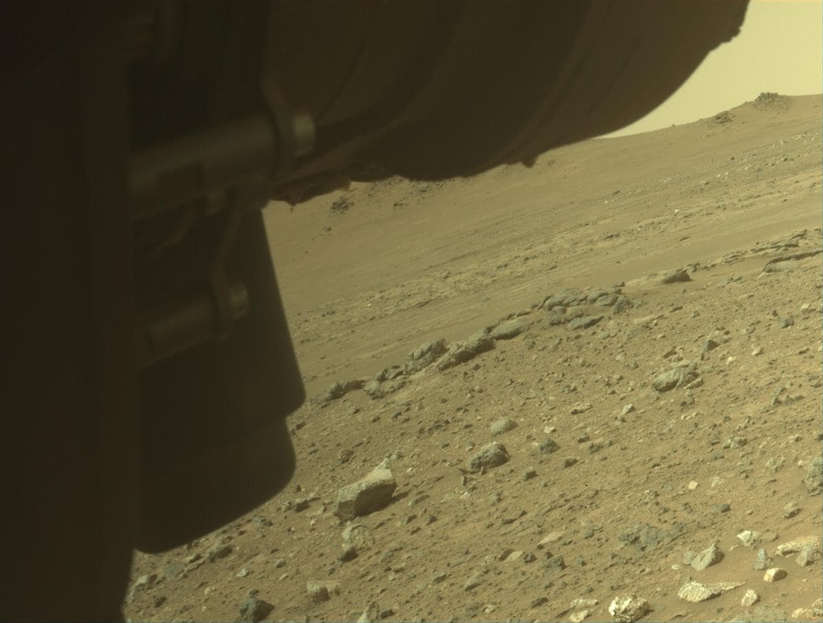 Mars image captured by FRONT_HAZCAM_LEFT_A on Perseverance