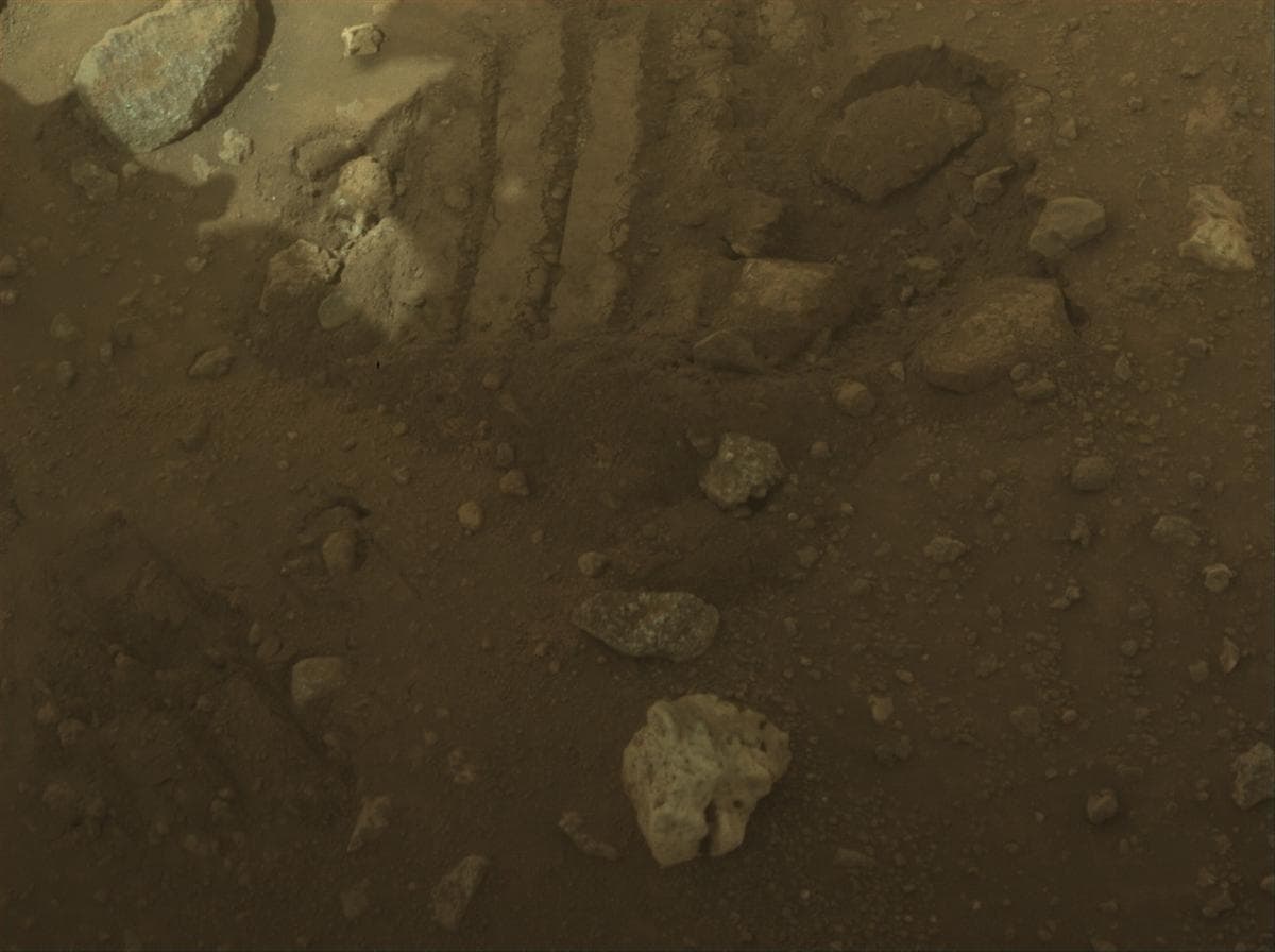 Mars image captured by FRONT_HAZCAM_LEFT_A on Perseverance