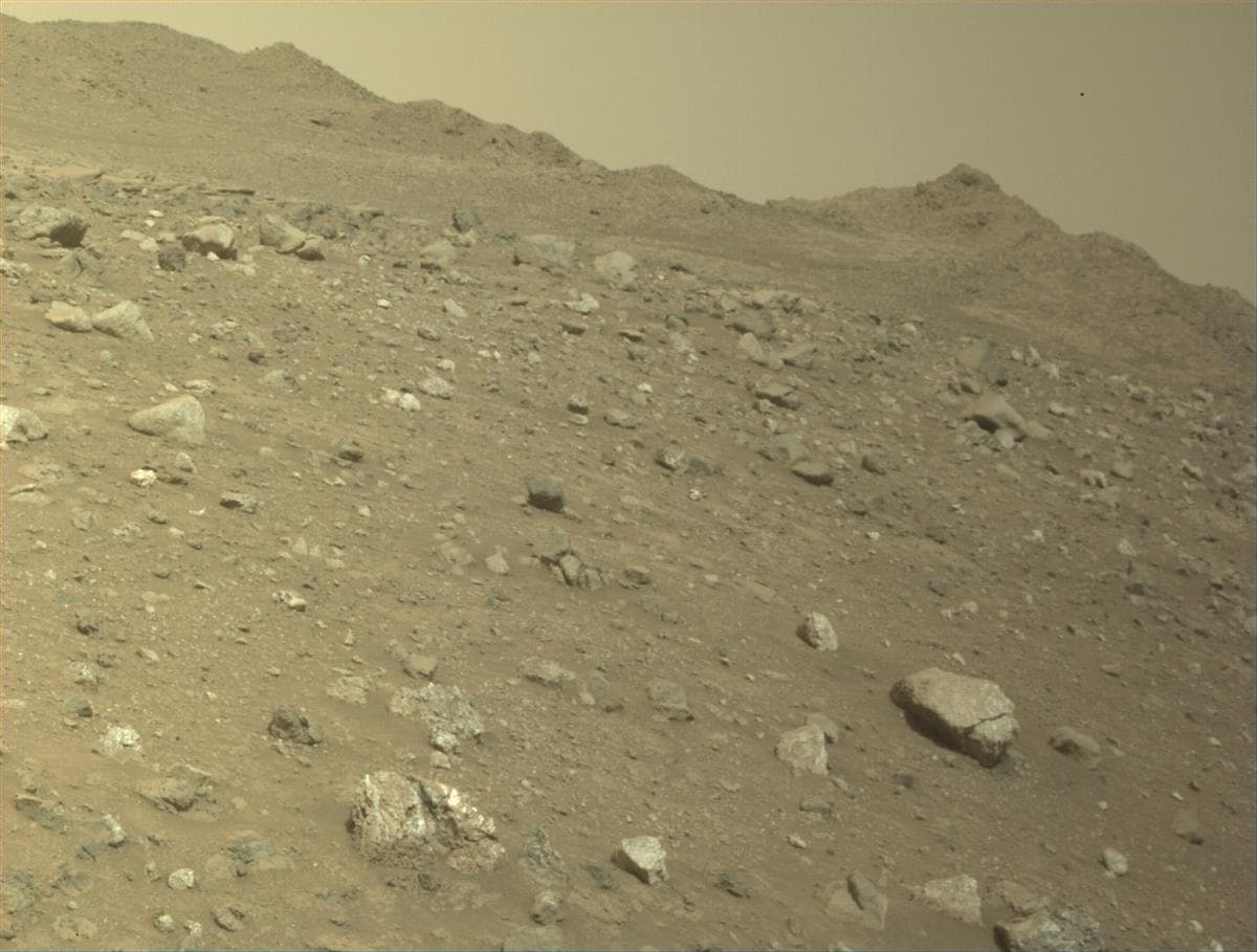 Mars image captured by FRONT_HAZCAM_LEFT_A on Perseverance