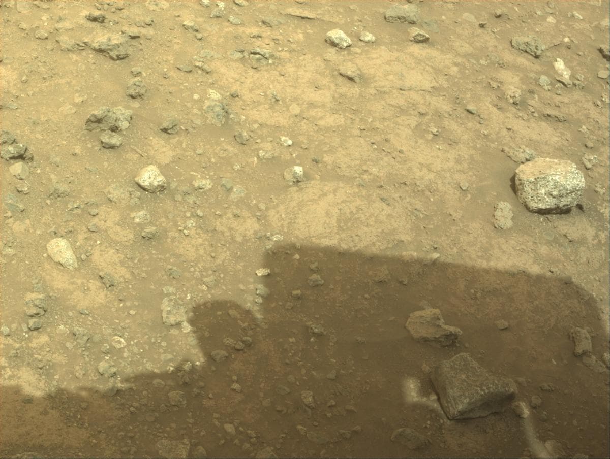 Mars image captured by FRONT_HAZCAM_RIGHT_A on Perseverance