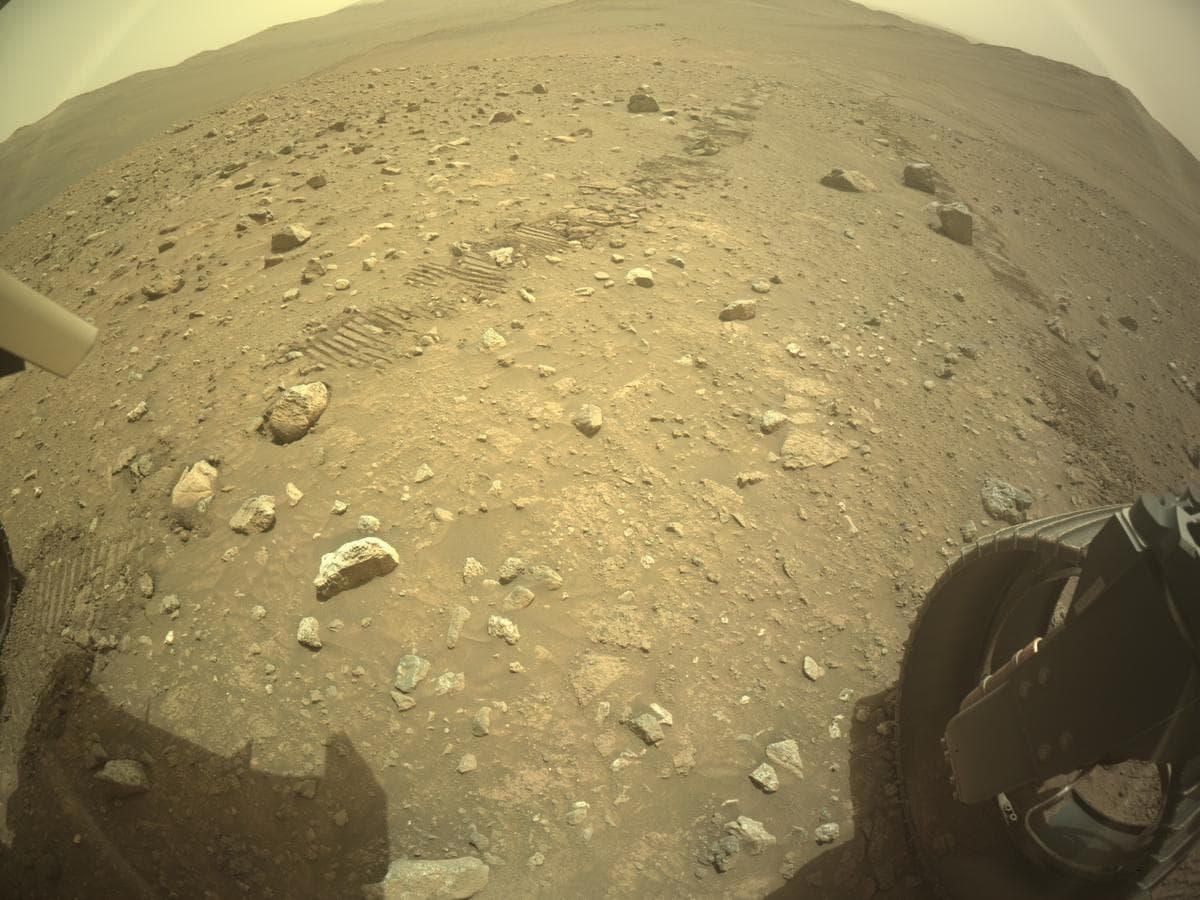 Mars image captured by REAR_HAZCAM_RIGHT on Perseverance