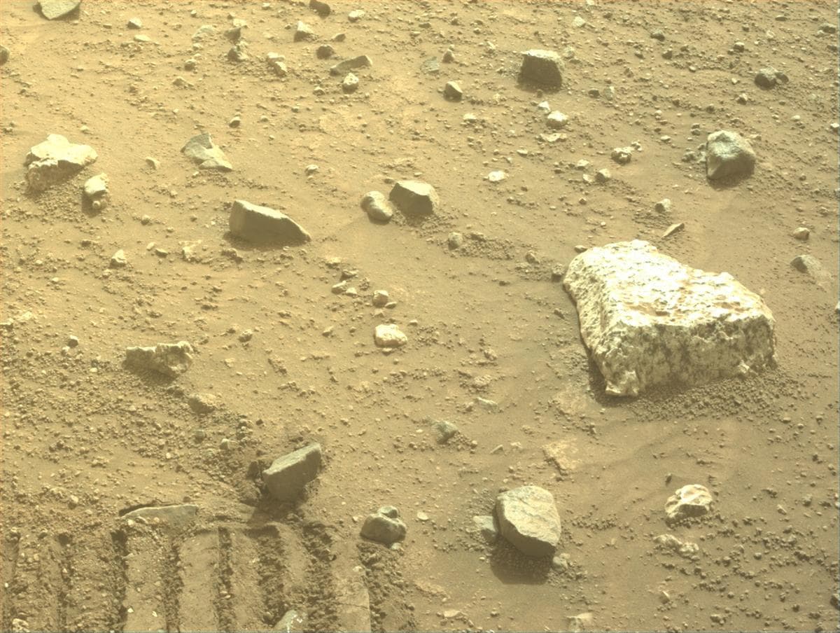 Mars image captured by FRONT_HAZCAM_LEFT_A on Perseverance
