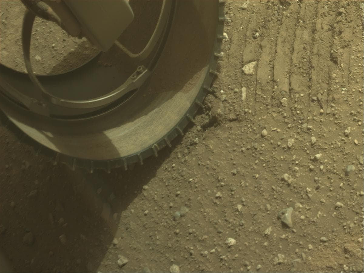 Mars image captured by FRONT_HAZCAM_LEFT_A on Perseverance