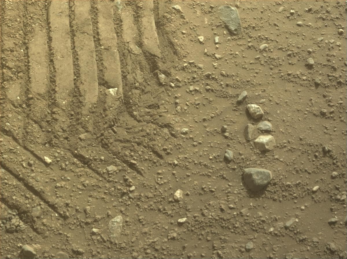 Mars image captured by FRONT_HAZCAM_LEFT_A on Perseverance