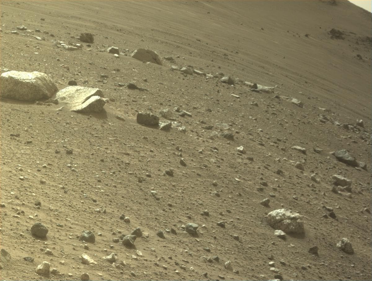 Mars image captured by FRONT_HAZCAM_LEFT_A on Perseverance
