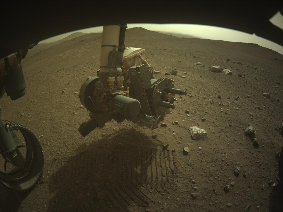 Mars image captured by FRONT_HAZCAM_LEFT_A on Perseverance
