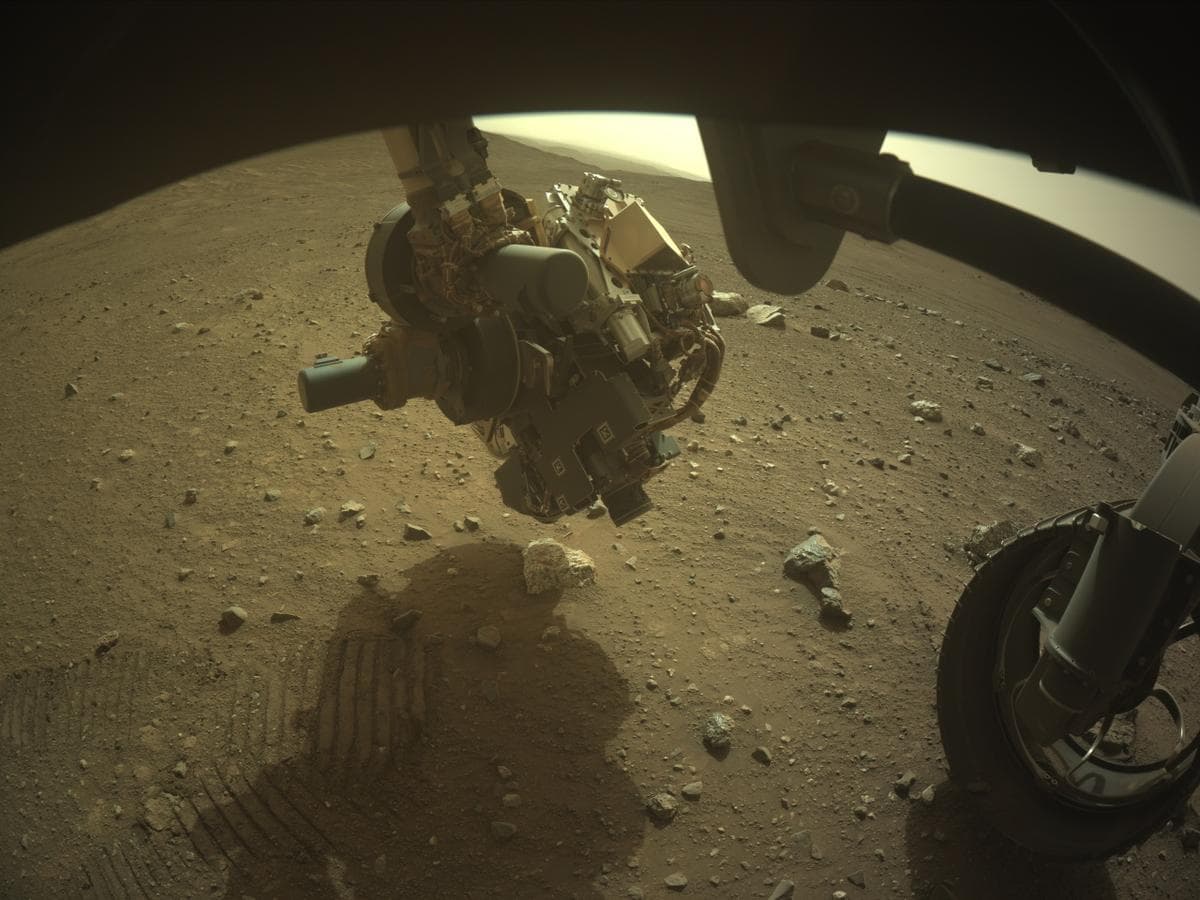 Mars image captured by FRONT_HAZCAM_RIGHT_A on Perseverance
