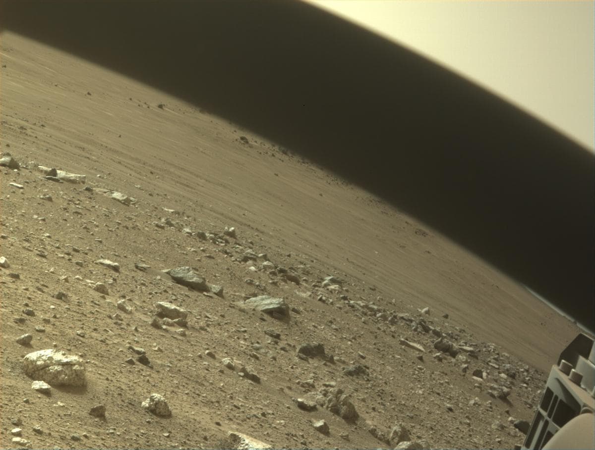 Mars image captured by FRONT_HAZCAM_RIGHT_A on Perseverance