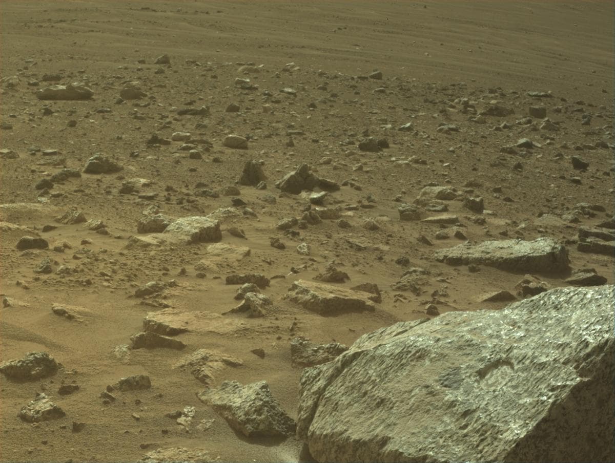Mars image captured by FRONT_HAZCAM_LEFT_A on Perseverance