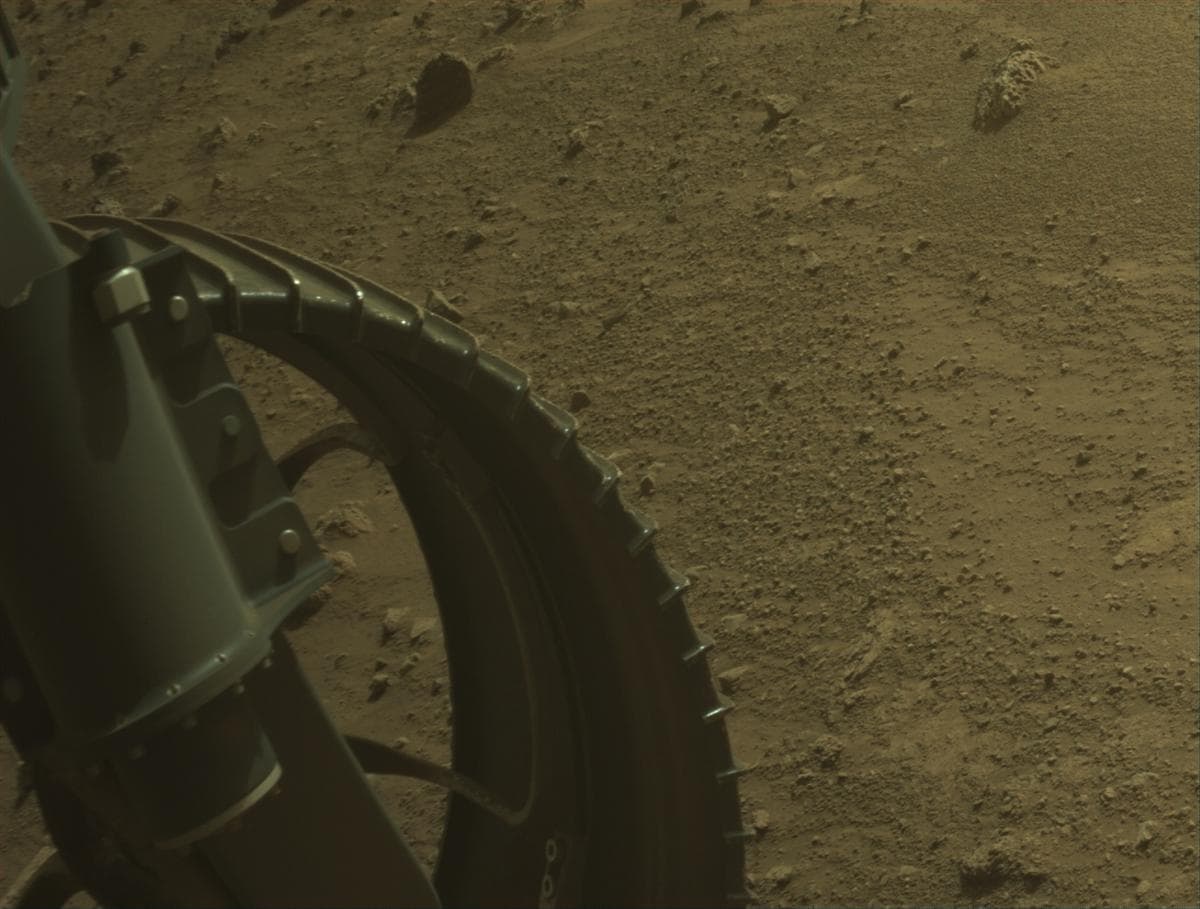 Mars image captured by FRONT_HAZCAM_LEFT_A on Perseverance